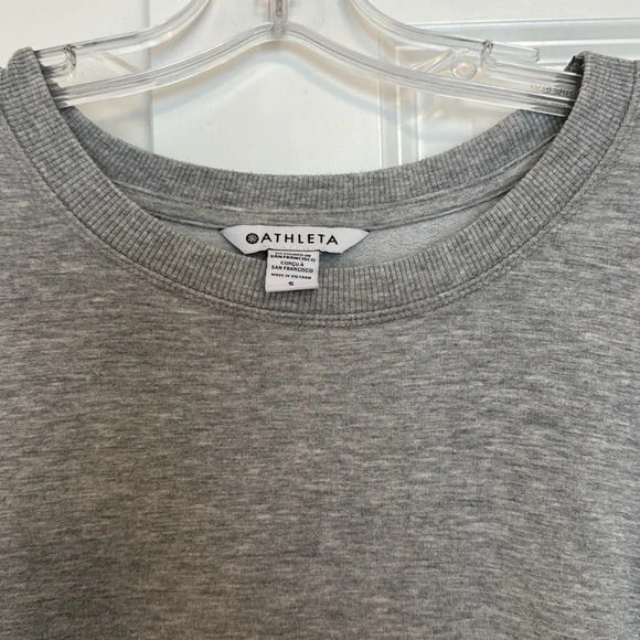 ATHLETA Coaster Luxe Sweatshirt Long Sleeve Pullover Heather Gray Size Small - Picture 4 of 12